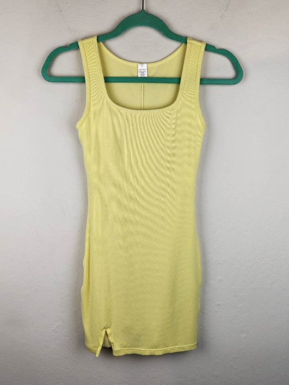 Popilush Shapewear Modal Sculpting Mini Tank Dress in Yellow Green sz S